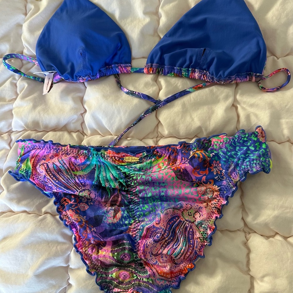 Almost New LULI FAMA 👙Colorful Paisley Bikini Set - Picture 2 of 5
